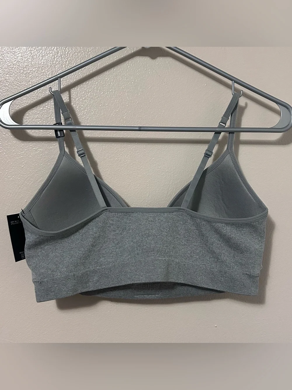 Steve Madden Heather Gray Ribbed Seamless Bra